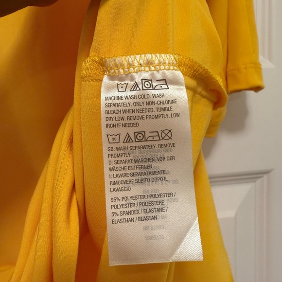 Susan Graver Yellow Liquid Knit Elbow Sleeve Tunic Top - Picture 5 of 5